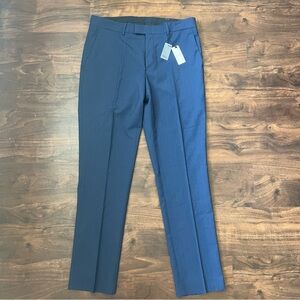 NHP Men’s Dress Pants Chinos Navy Plaid New With Tags Size 34/32